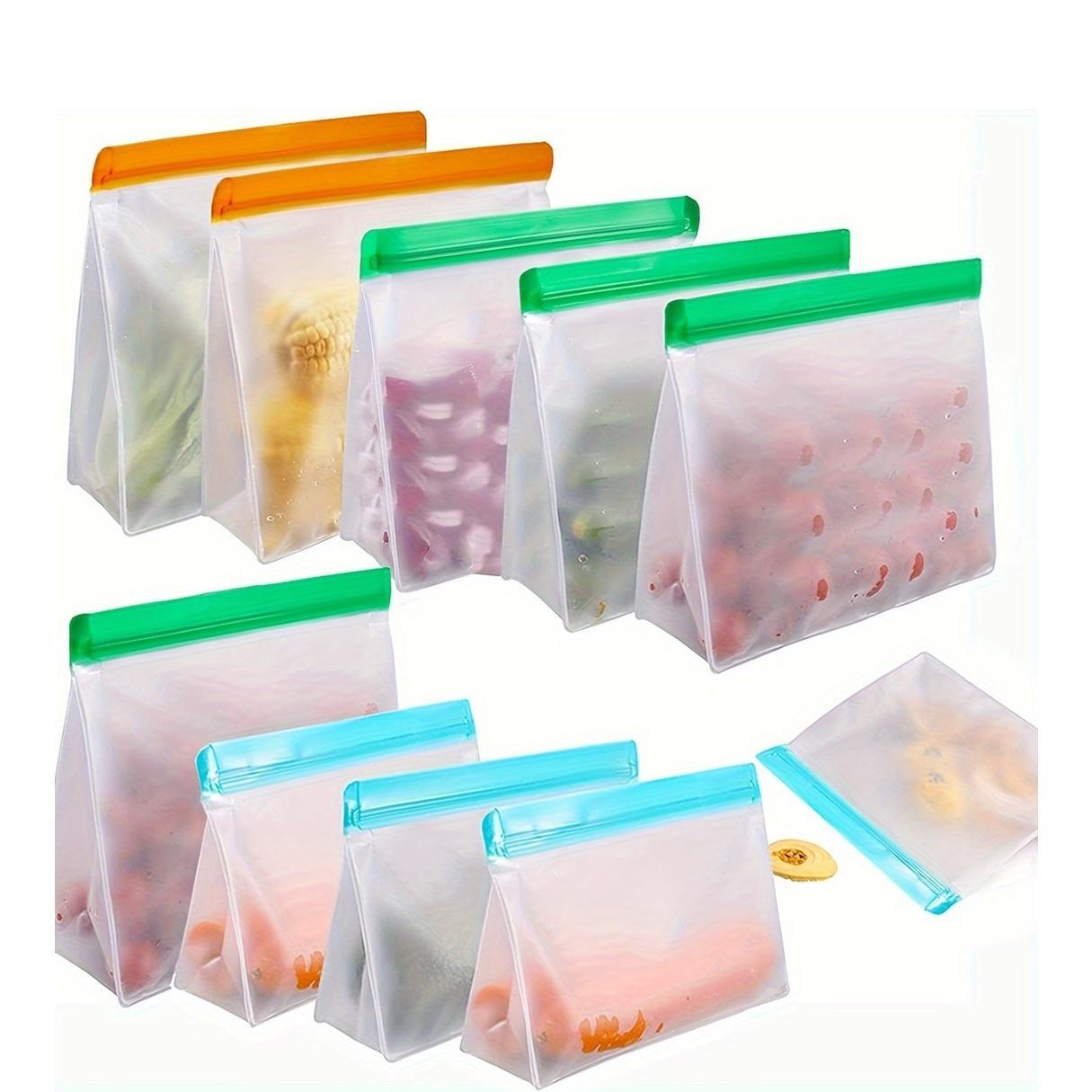 Snack Container Travel - Reusable Silicone Food Storage Bag, Leak