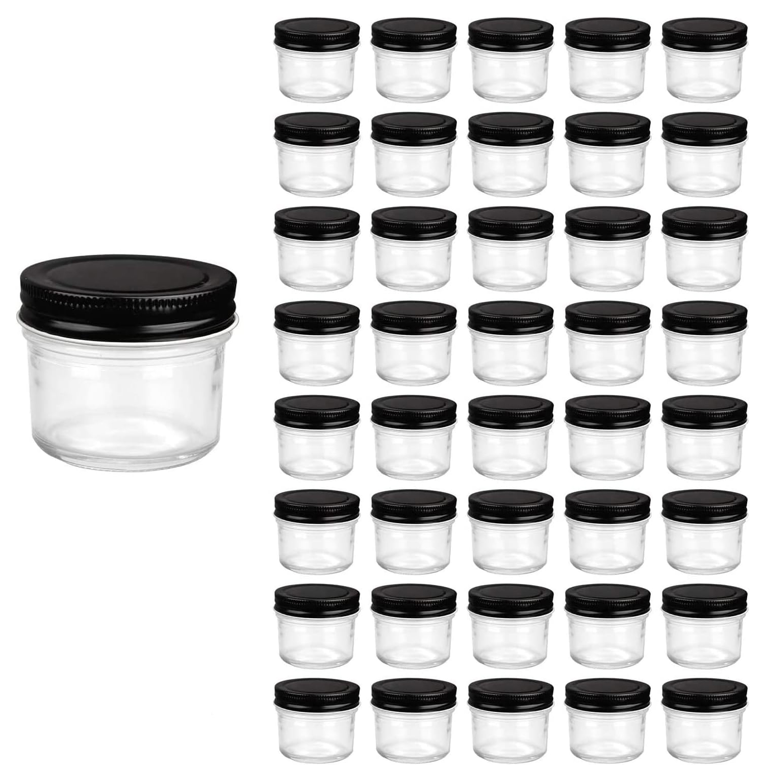 Baby Food Jars Glass - 100ml Glass Jars With Lids,Small Mason