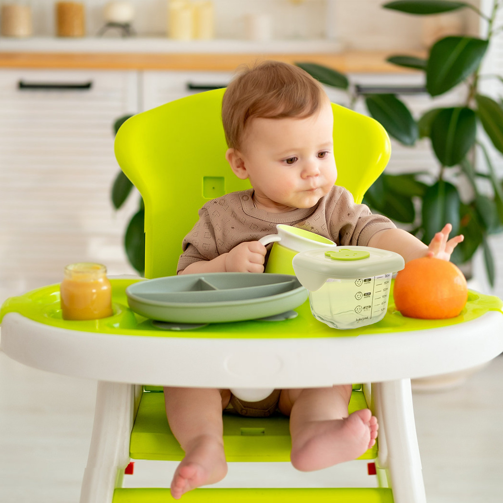 Baby Food Glass Containers - 2Pcs Reusable Baby Food Storage Jars