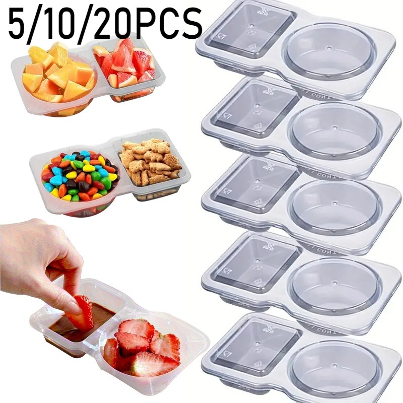 5/10/20PCS Double Compartment  - Snack Container Travel incelemesi ve fiyatı