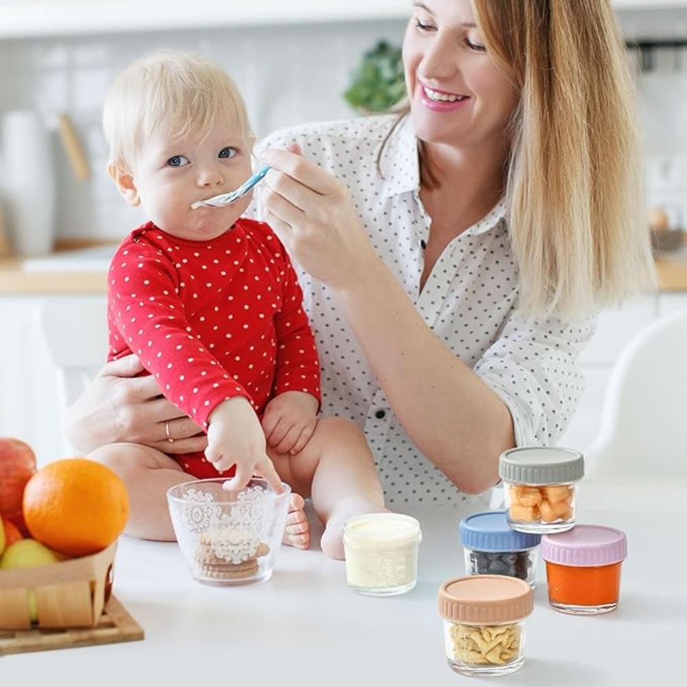 6pcs Mason Jar Glass Baby Food - Baby Food Glass Containers incelemesi ve fiyatı