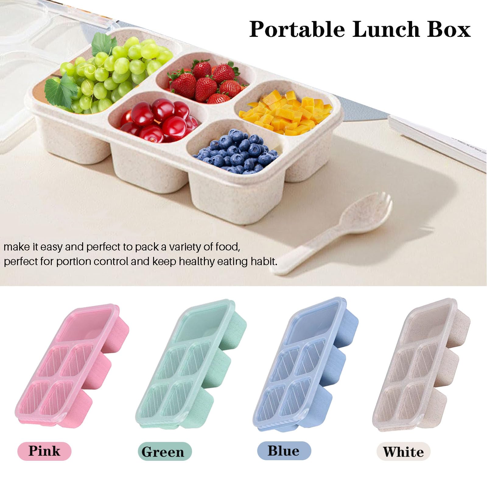 1PC, bento lunch box, suitable - Snack Container Travel incelemesi ve fiyatı