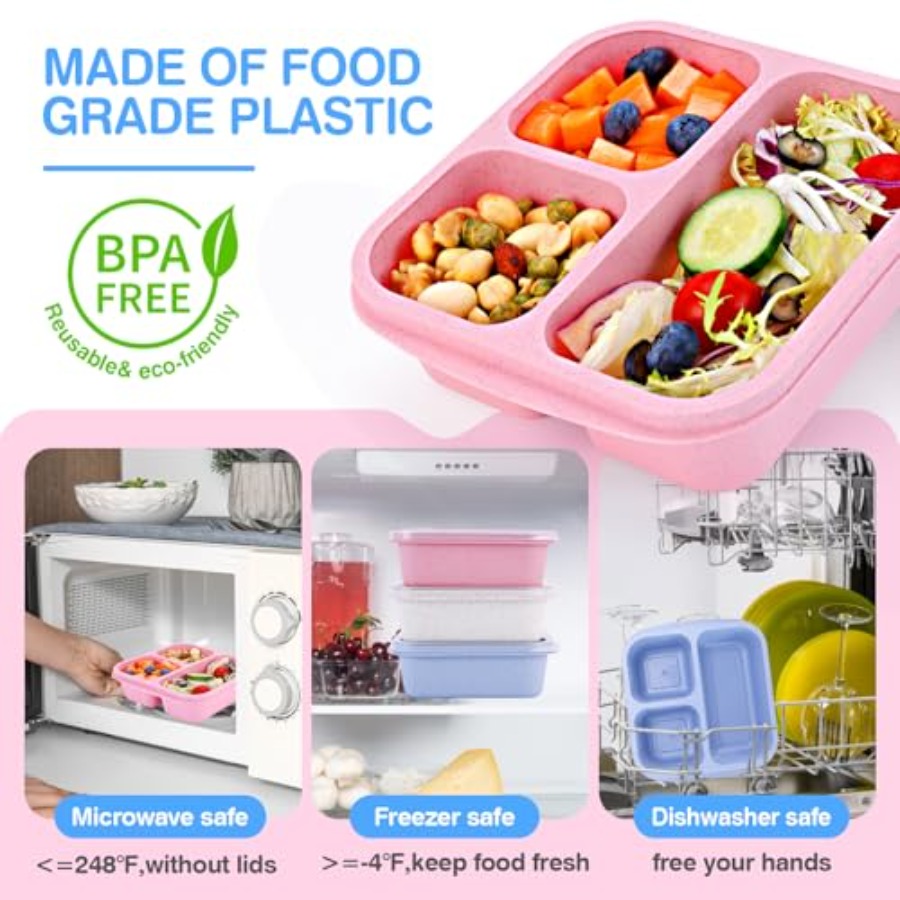 Bento Box [Portion Size], 3 Pa - Snack Container Travel incelemesi ve fiyatı
