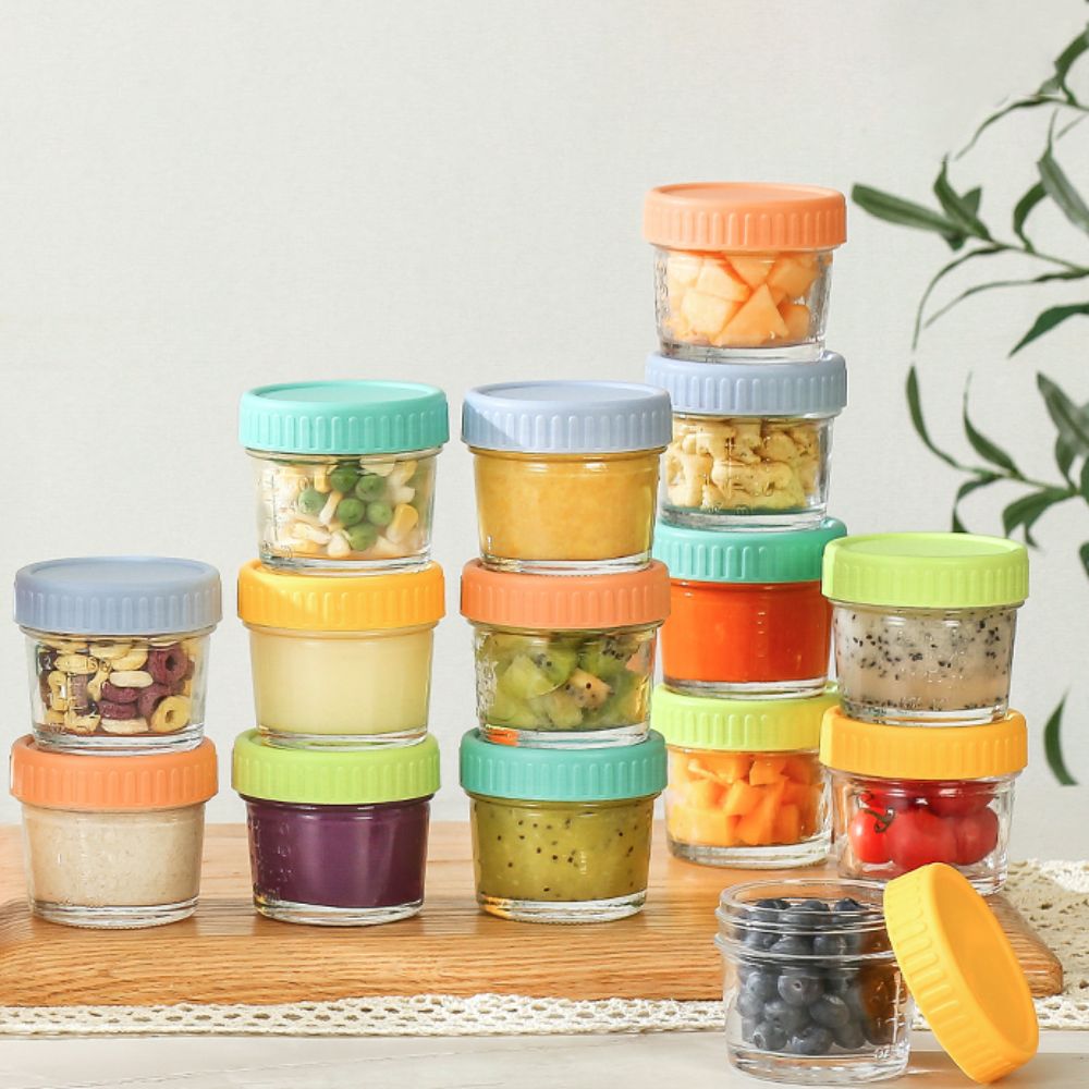 6pcs Glass Baby Food Jar Reusa - Baby Food Glass Containers incelemesi ve fiyatı
