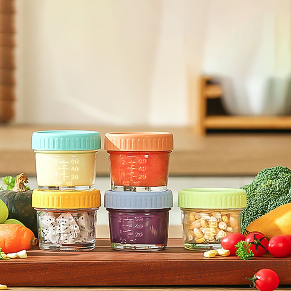 6pcs Glass Baby Food Jar Reusa - Baby Food Glass Containers incelemesi ve fiyatı