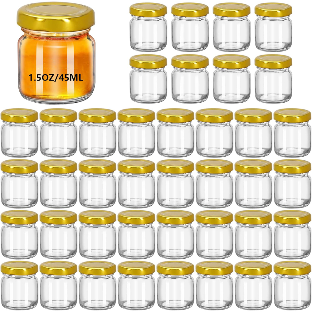 1.5 oz Round Mini Clear Honey  - Baby Food Jars Glass incelemesi ve fiyatı