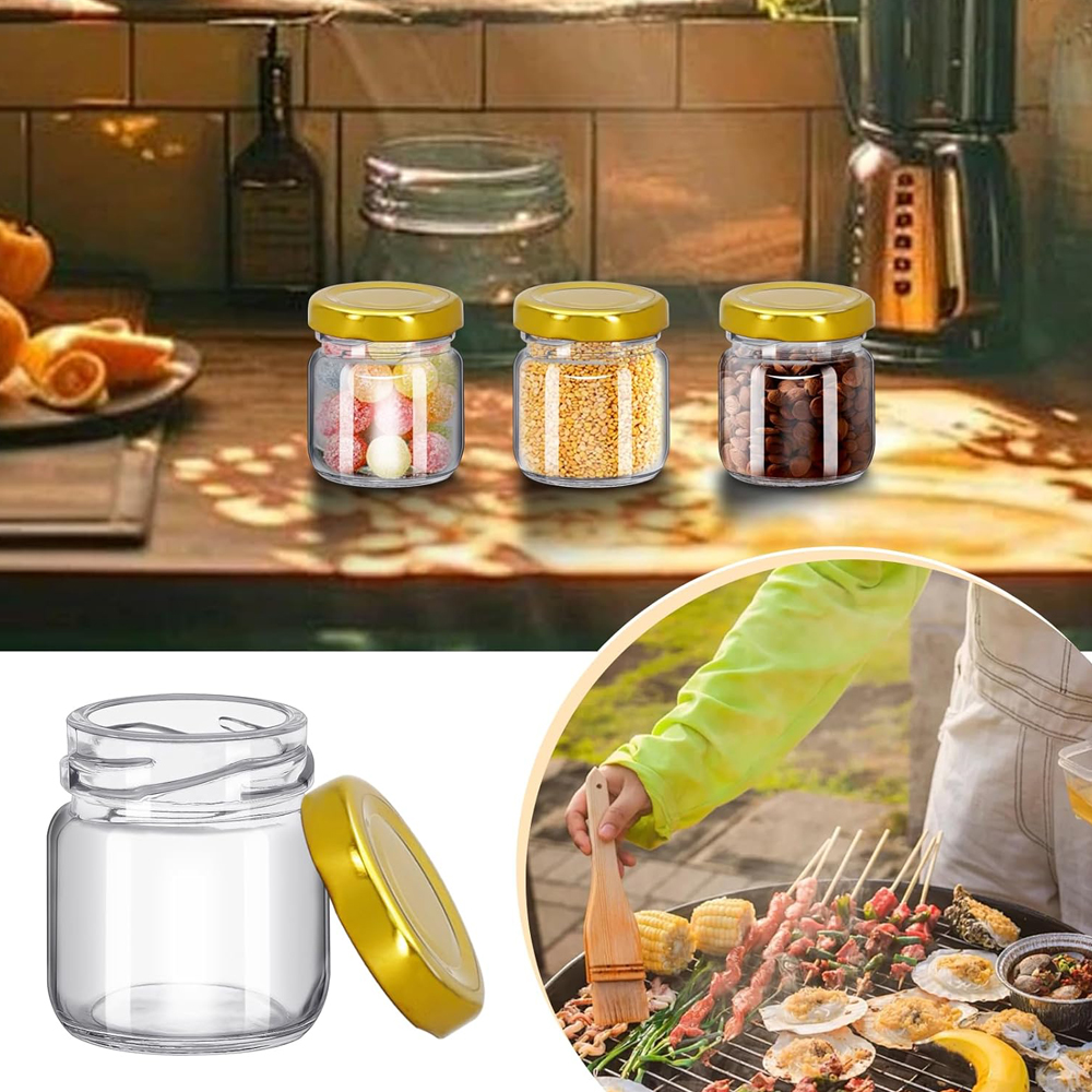 1.5 oz Round Mini Clear Honey  - Baby Food Jars Glass incelemesi ve fiyatı