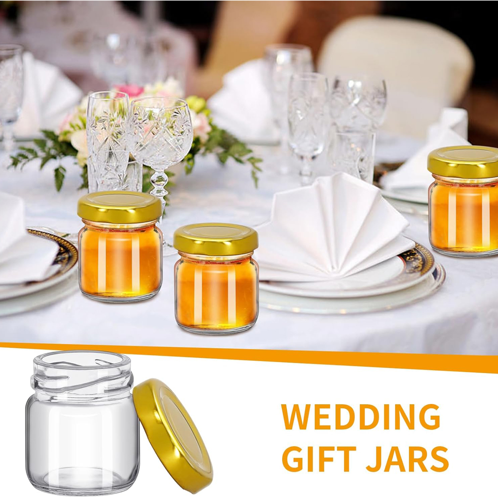 1.5 oz Round Mini Clear Honey  - Baby Food Jars Glass incelemesi ve fiyatı