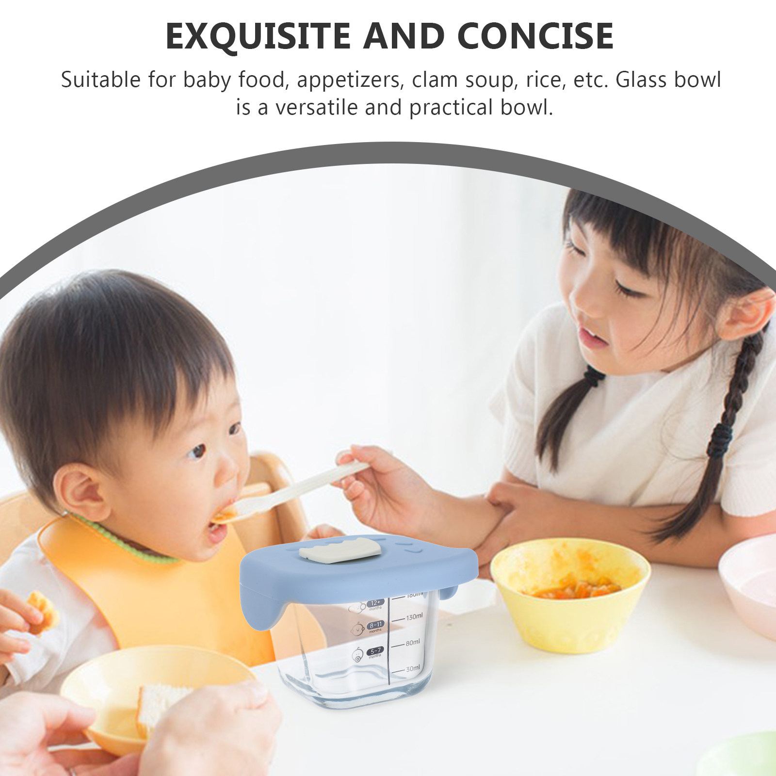 Clear Glass Baby Feeding Bowl  - Baby Food Glass Containers incelemesi ve fiyatı