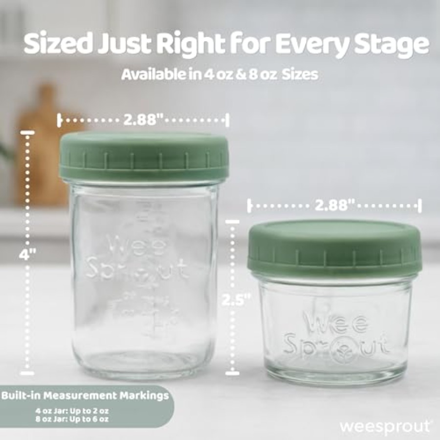 Glass Baby Food Storage Jars w - Baby Food Glass Containers incelemesi ve fiyatı