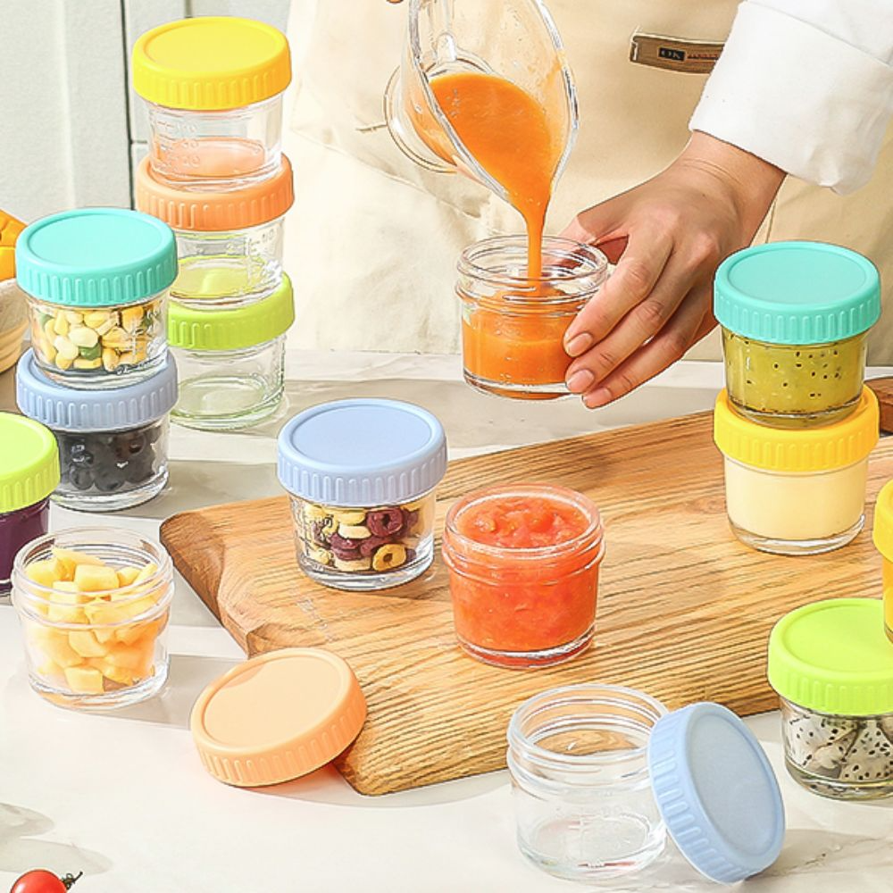 6pcs Mason Jar Glass Baby Food - Baby Food Glass Containers incelemesi ve fiyatı