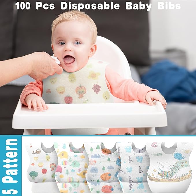 100Pcs Disposable Baby Bibs In - Baby Food For Travelling incelemesi ve fiyatı
