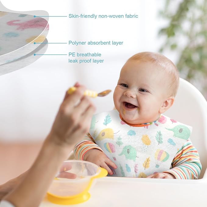 100Pcs Disposable Baby Bibs In - Baby Food For Travelling incelemesi ve fiyatı