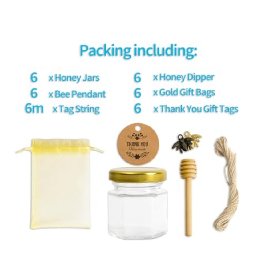 1.5oz 6Pack Mini Glass Hexagon - Baby Food Jars Glass incelemesi ve fiyatı