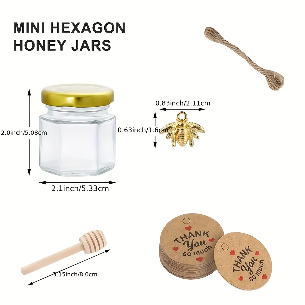 1.5oz, Hexagonal Mini Glass Ho - Baby Food Jars Glass incelemesi ve fiyatı